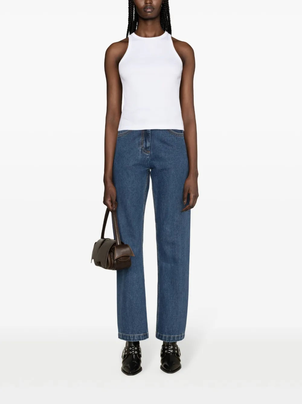 Logo-Embroidered Ribbed Tank Top