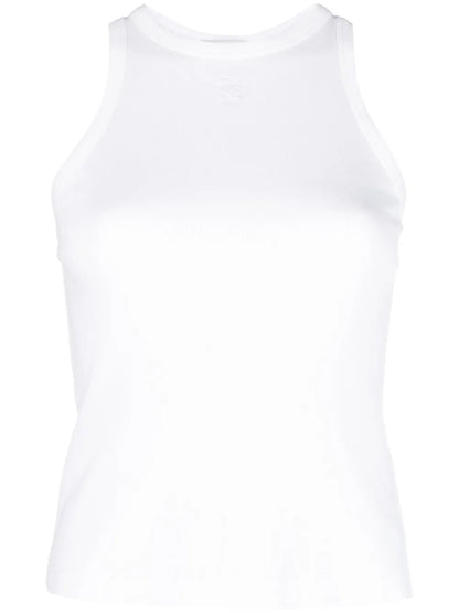 Logo-Embroidered Ribbed Tank Top