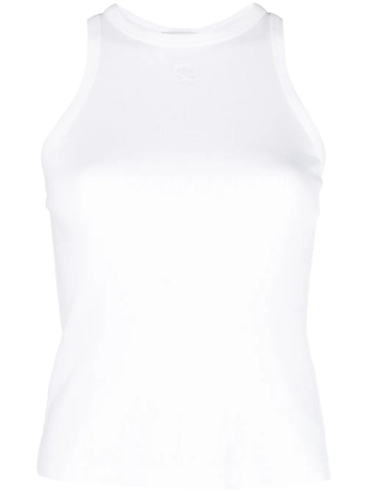 Logo-Embroidered Ribbed Tank Top