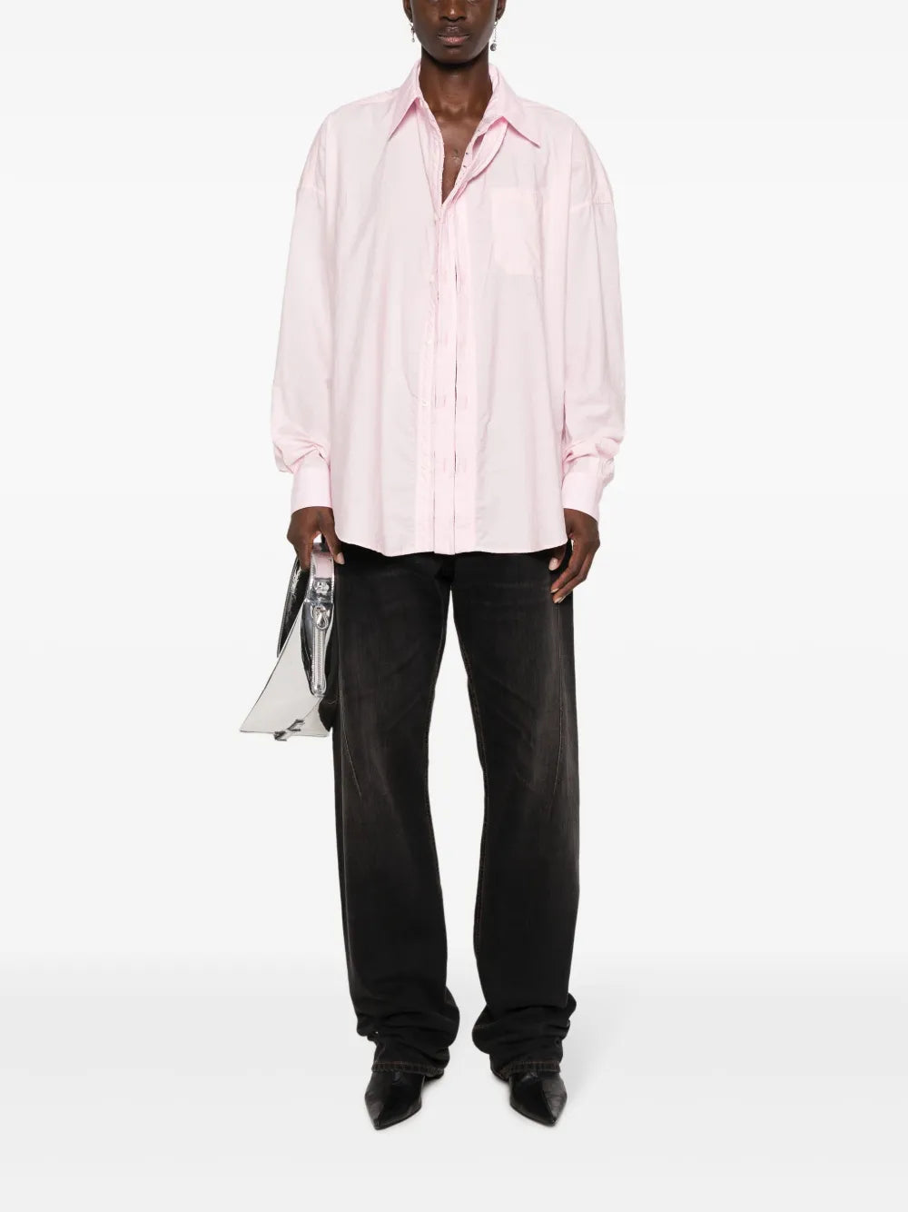Asymmetric Cotton-Blend Shirt