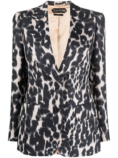 Leopard-Print Blazer