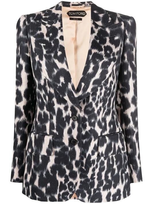 Leopard-Print Blazer