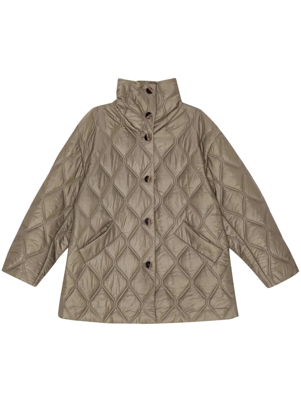 High-Shine Finish Quilted Jacket