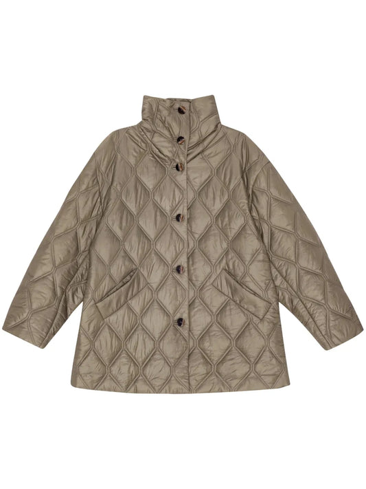 High-Shine Finish Quilted Jacket
