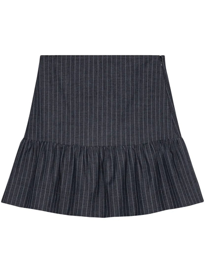 Striped Ruffled Miniskirt