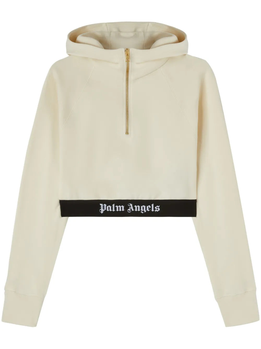 Logo-Tape Cropped Hoodie