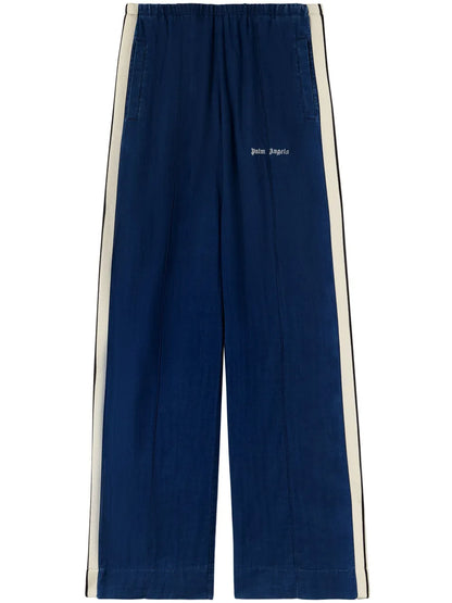 Side-Stripe Chambray Trousers