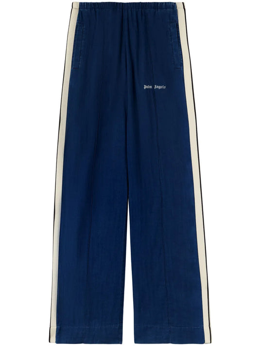 Side-Stripe Chambray Trousers