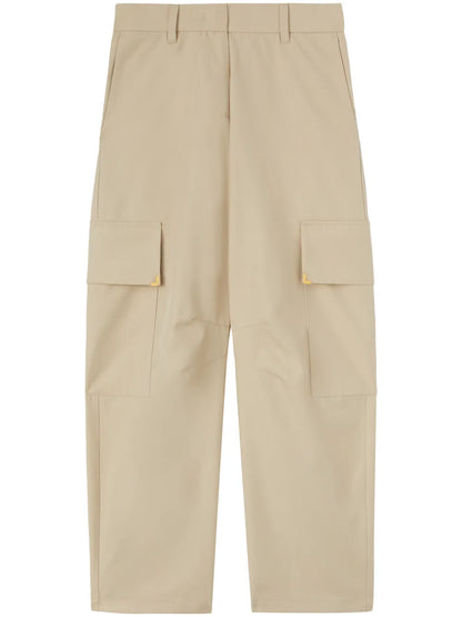 Carrot-Cut Cotton Trousers