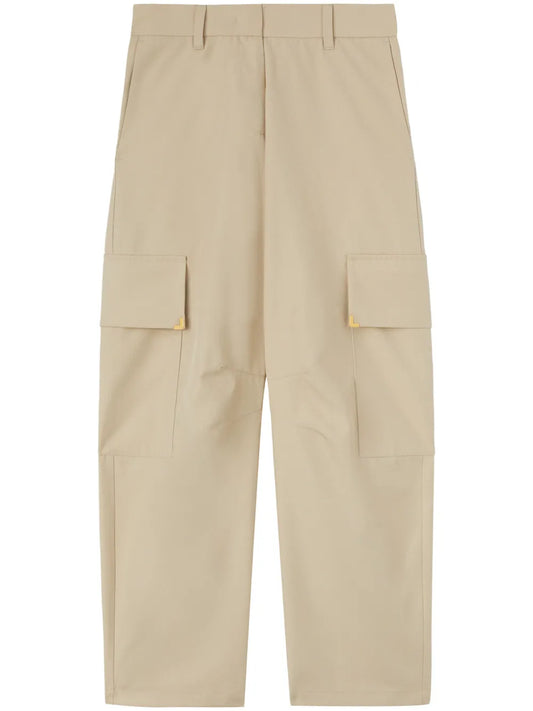 Carrot-Cut Cotton Trousers