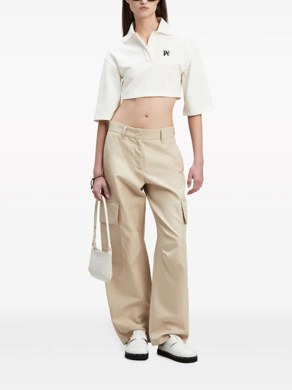 Carrot-Cut Cotton Trousers