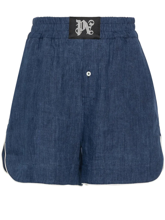 Monogram-Motif Linen Boxer Shorts