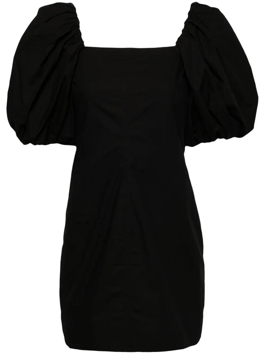 Poplin-Texture Organic-Cotton Minidress