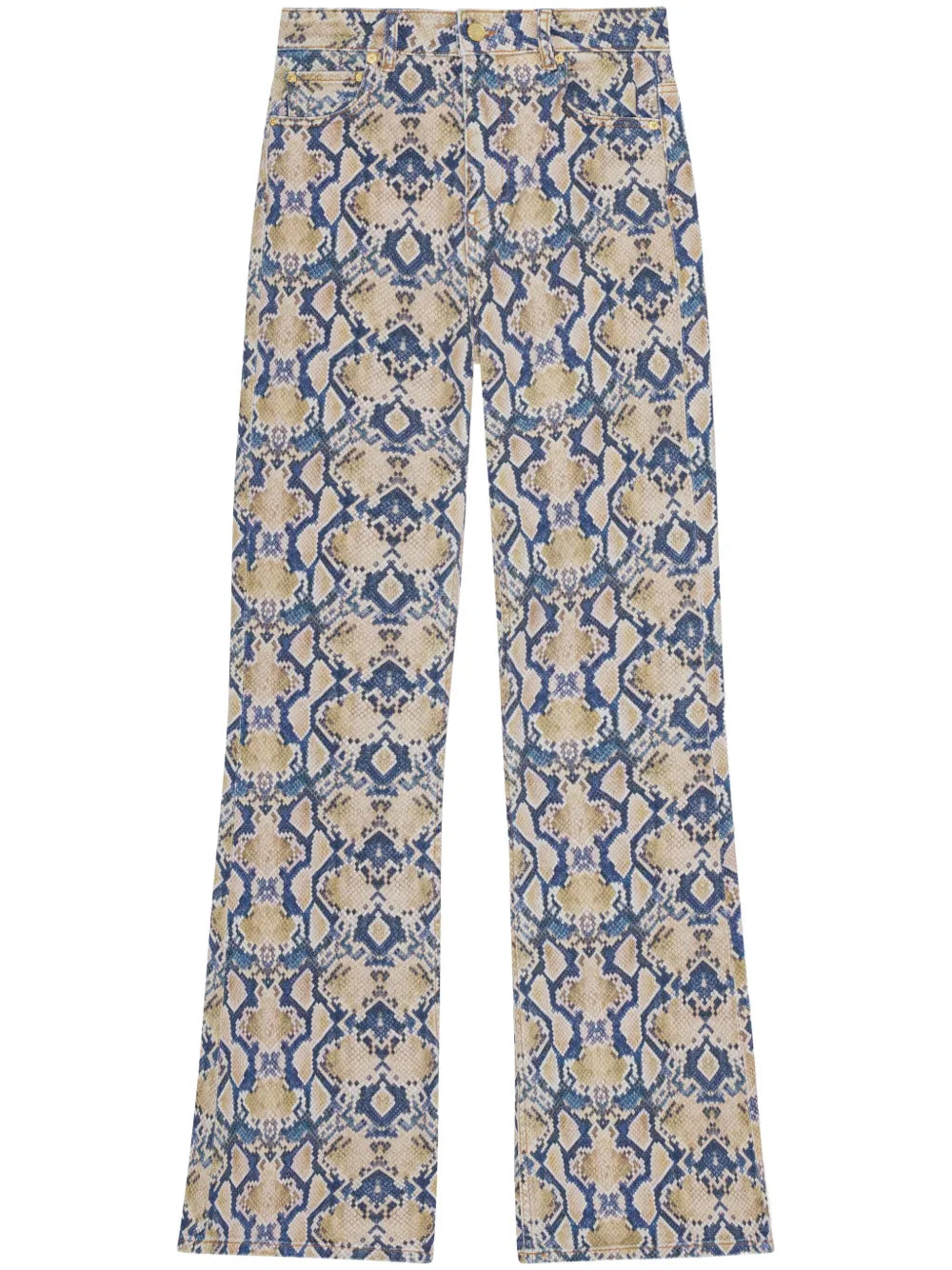 Graphic-Print Straight-Leg Jeans