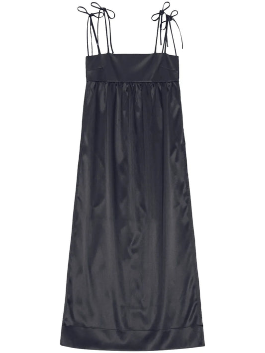 Sleeveless Satin Maxi Dress