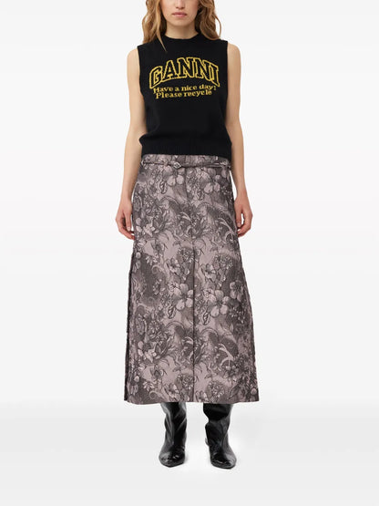 Intarsia-Knit Logo Crew-Neck Vest