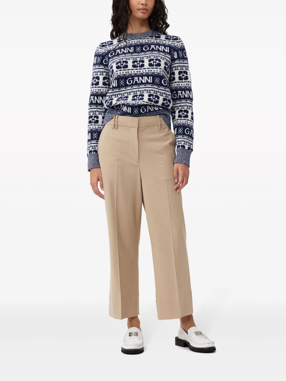 Cropped Wide-Leg Trousers