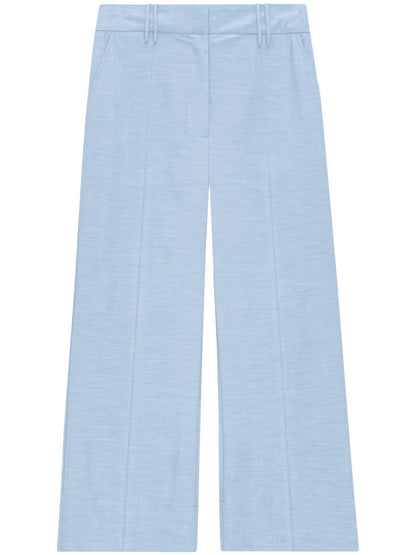 Mélange-Effect Tailored Trousers