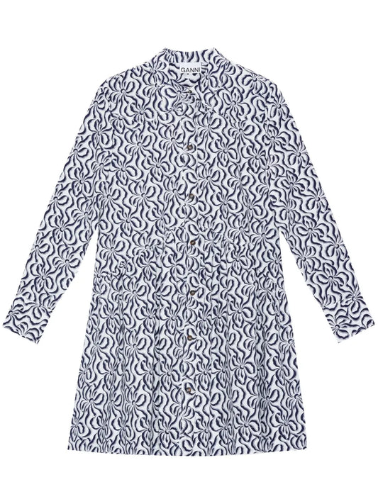 Floral-Print Organic Cotton Shirt Dress