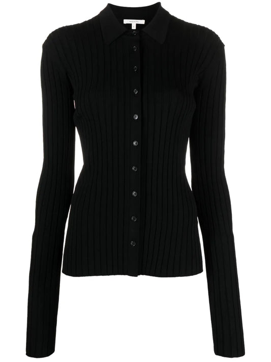 Straight-Point Collar Pleated Top