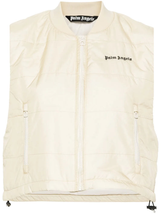 Logo-Print Down Vest