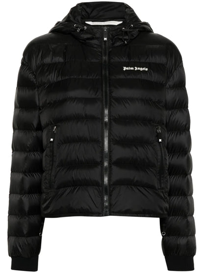 Logo-Print Hooded Down Jacket