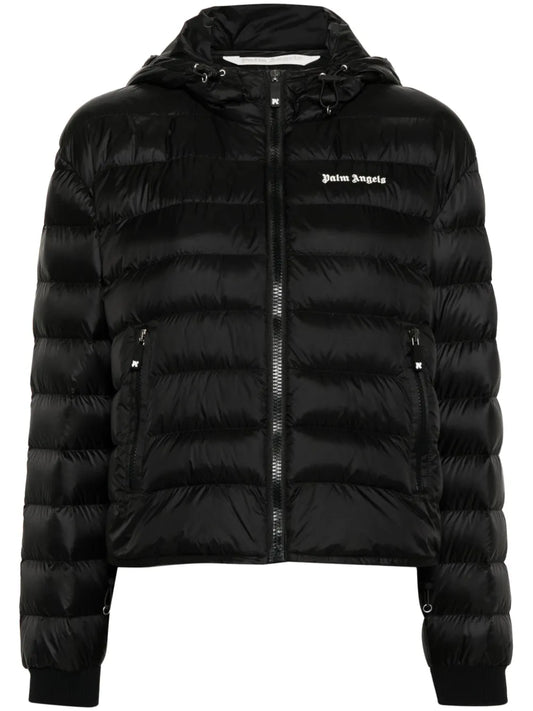 Logo-Print Hooded Down Jacket