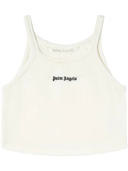 Logo-Print Cotton Tank Top