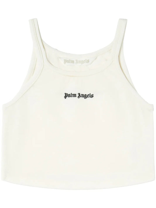 Logo-Print Cotton Tank Top