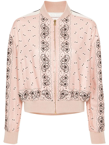 Paisley-Print Bomber Jacket