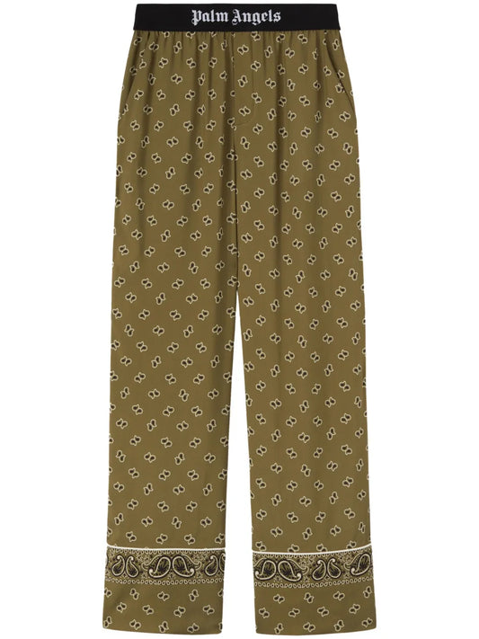 Paisley-Print Straight-Leg Trousers