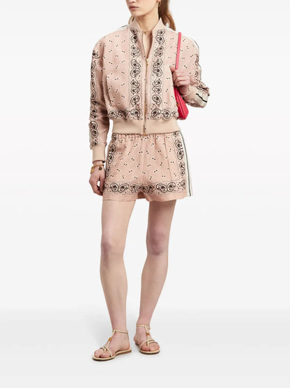 Paisley-Print Track Shorts