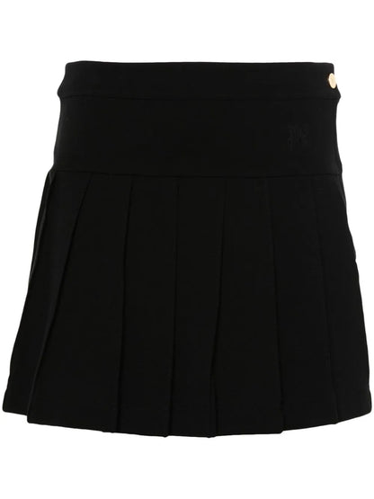 Monogram-Embroidered Mini Skirt