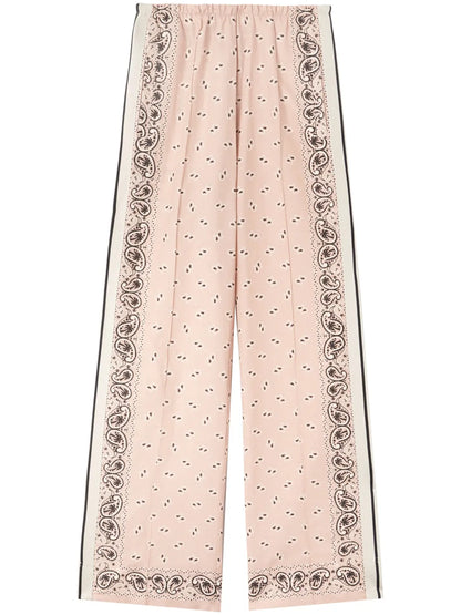 Paisley-Print Wide-Leg Trousers