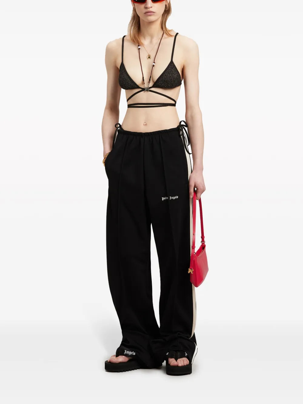 Lurex Criss-Cross Bikini Top