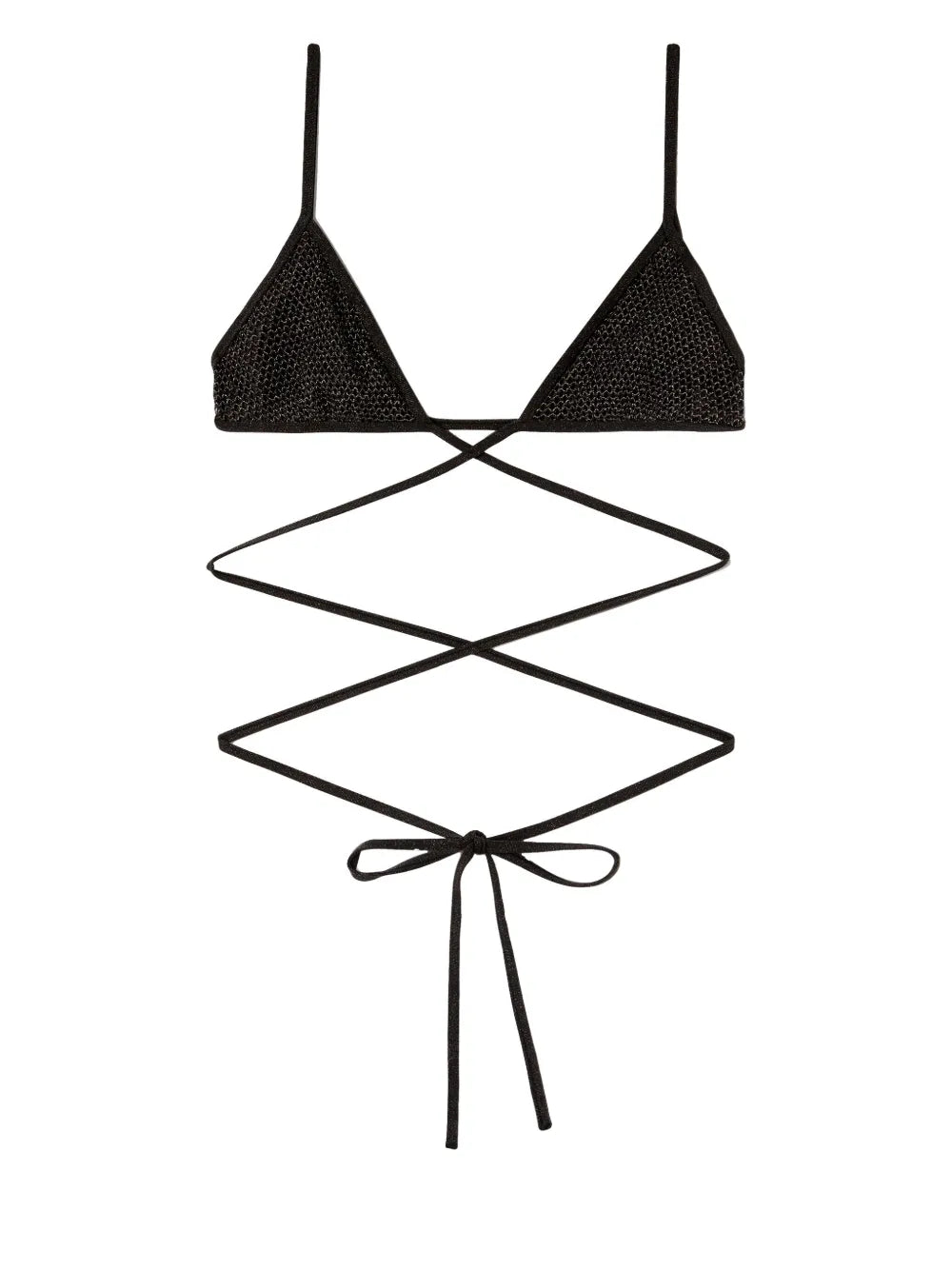 Lurex Criss-Cross Bikini Top