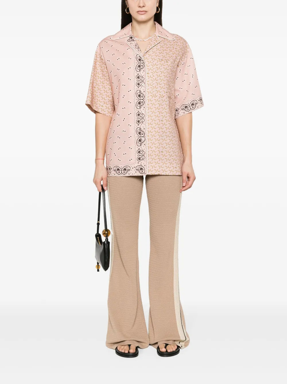 Mix-Print Camp-Collar Shirt