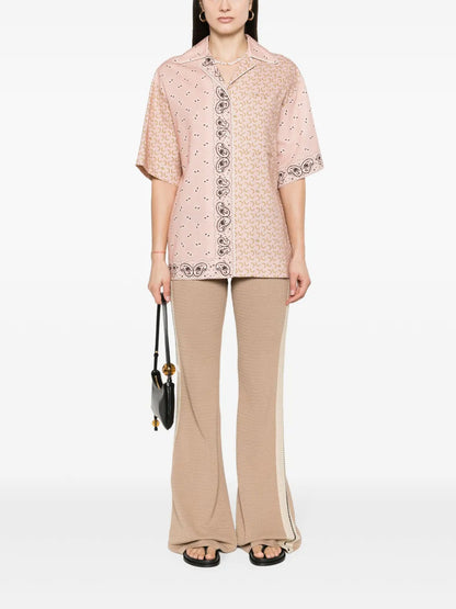 Mix-Print Camp-Collar Shirt