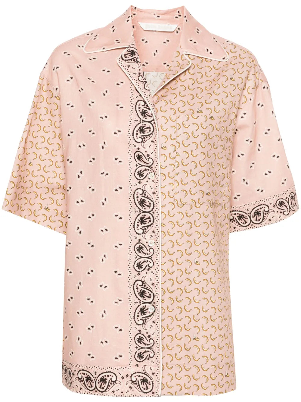 Mix-Print Camp-Collar Shirt