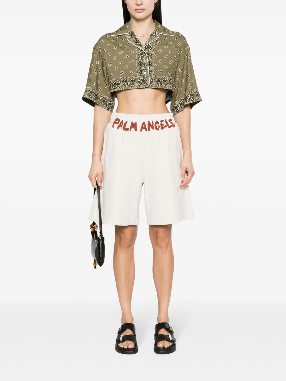 Paisley-Print Cropped Shirt