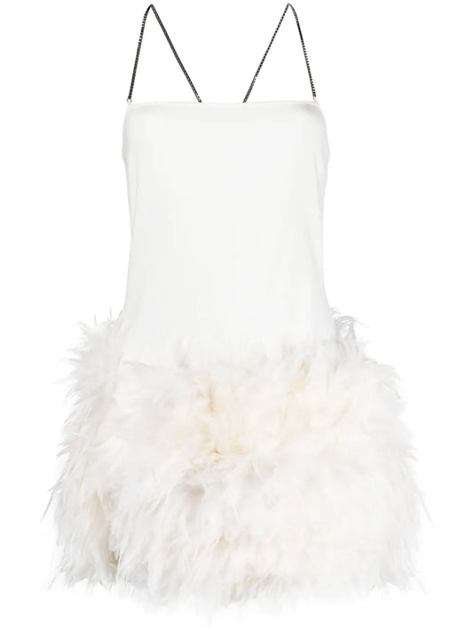 Fujiko Feather-Trimmed Minidress