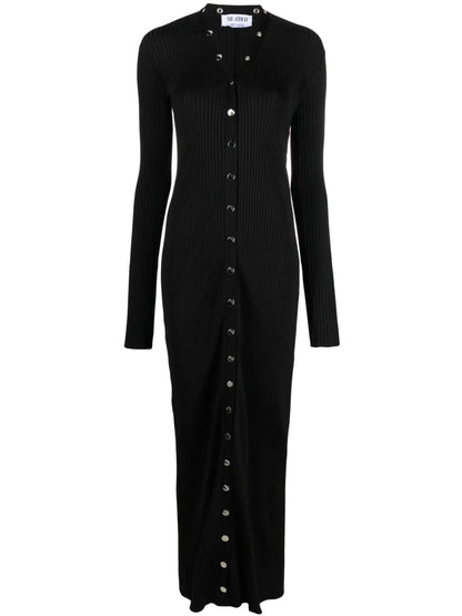 Ribbed-Knit Cardigan Dress