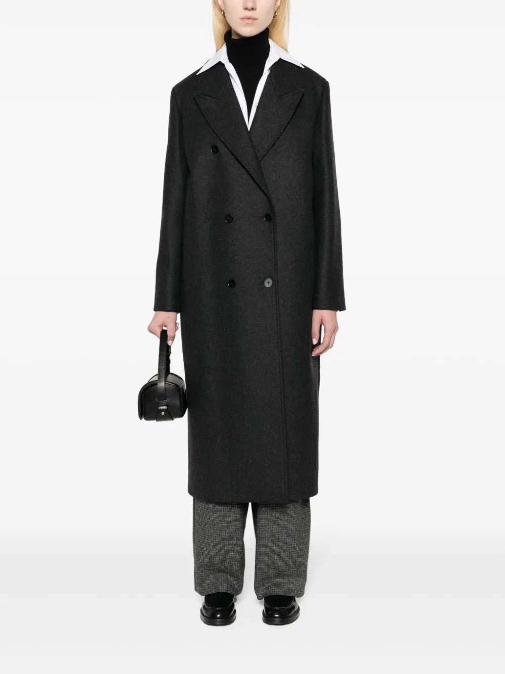 Check-Pattern Tapered Trousers