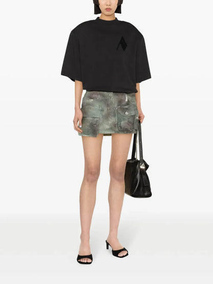 Fay Camouflage-Pattern Cargo Miniskirt