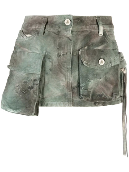 Fay Camouflage-Pattern Cargo Miniskirt