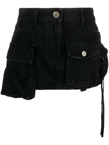 Fay Cargo Denim Miniskirt