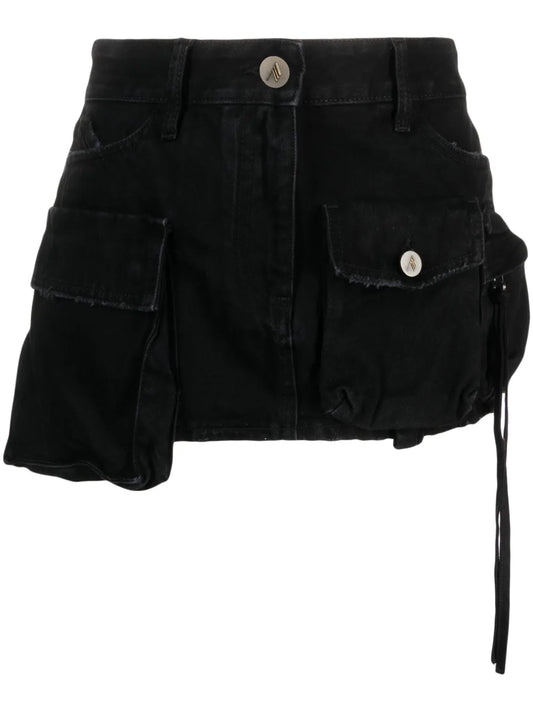 Fay Cargo Denim Miniskirt