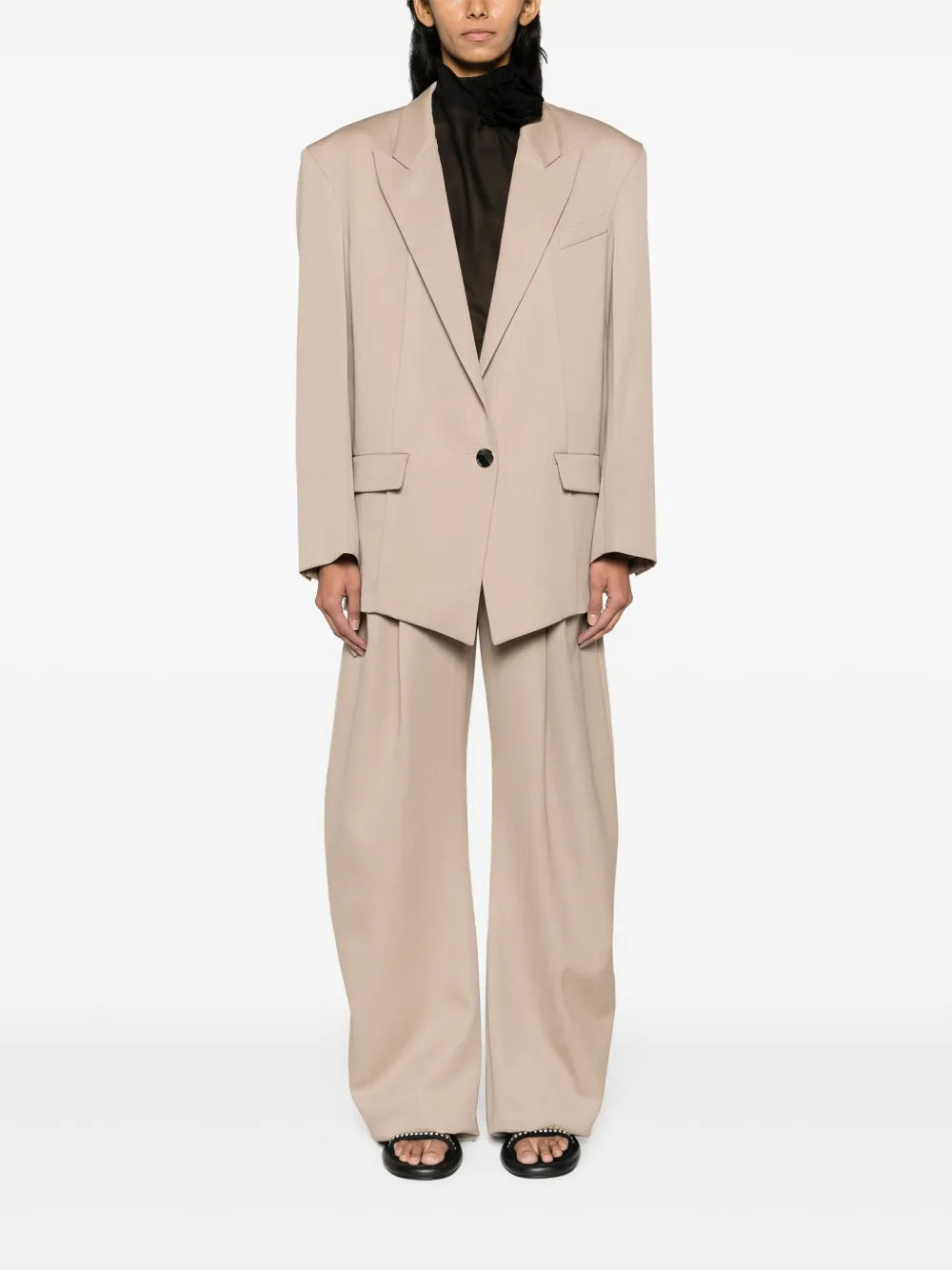 Glen Oversized Single-Breasted Blazer