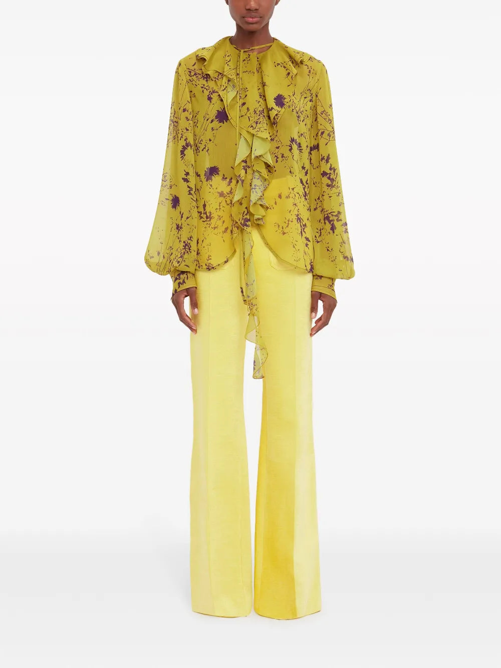 Romantic Floral-Print Blouse