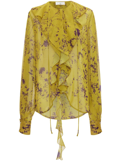 Romantic Floral-Print Blouse